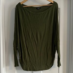 Olive Green Long Sleeve Women's Top - 244